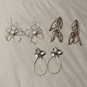 ANTHROOLOGIE/ZARA floral earring bundle